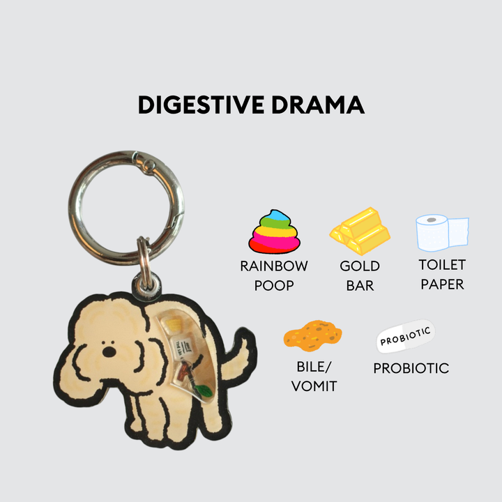 Poodle Mix Dog Pooping Shaker Charm