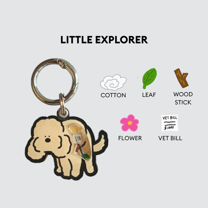 Poodle Mix Dog Pooping Shaker Charm