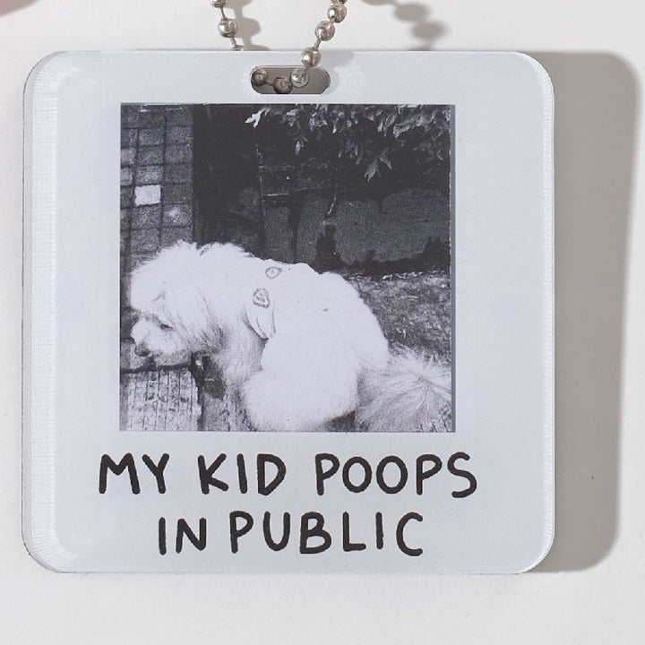 My Kid Poops in Public Photo Keychain