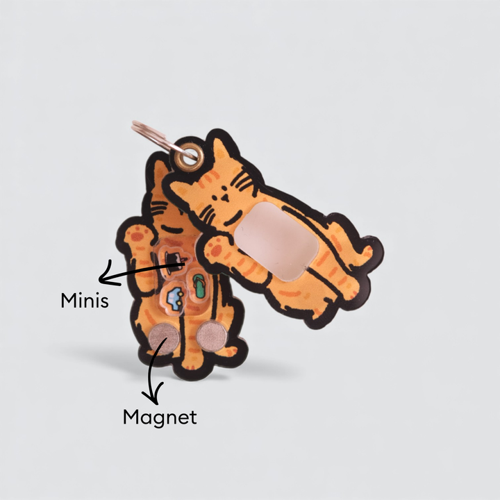 Orange Cat Shaker Charm