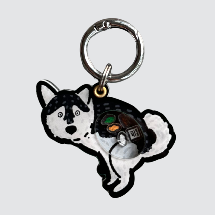 Pomsky Dog Pooping Shaker Charm