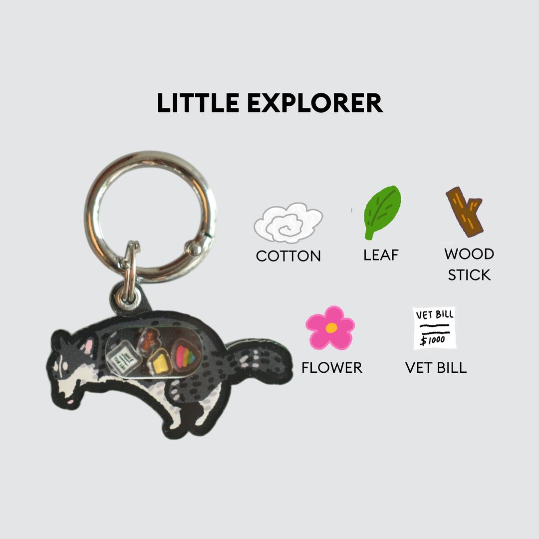 Pomsky Dog Pooping Shaker Charm