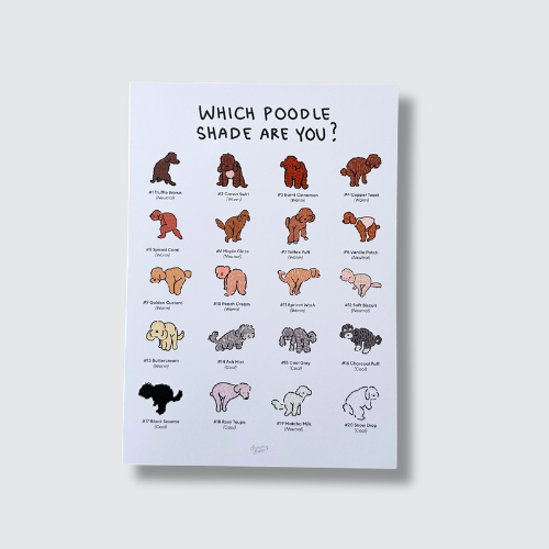 Which Poodle Shade Are You Art Print A5