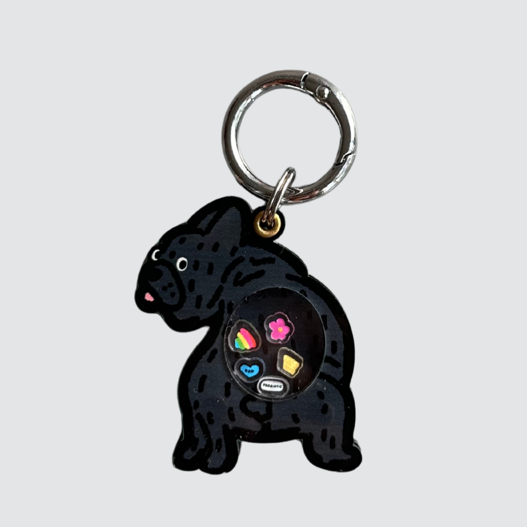 Pug Dog Pooping Shaker Charm