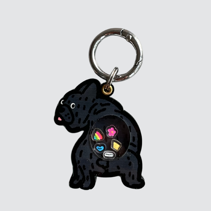 Pug Dog Pooping Shaker Charm