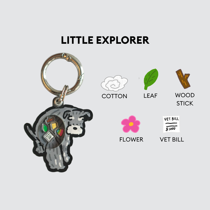 Schnauzer Dog Pooping Shaker Charm