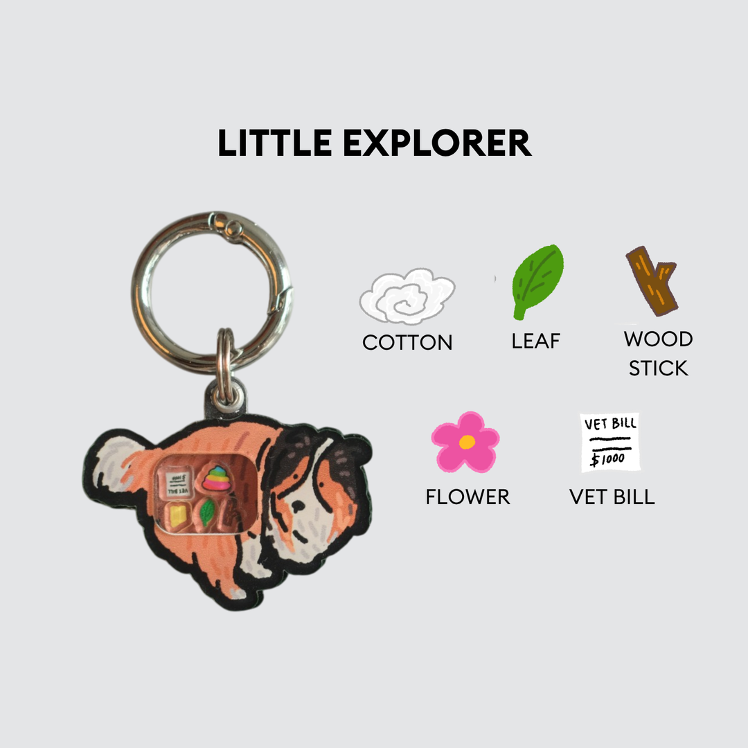 Sheltie Dog Pooping Shaker Charm