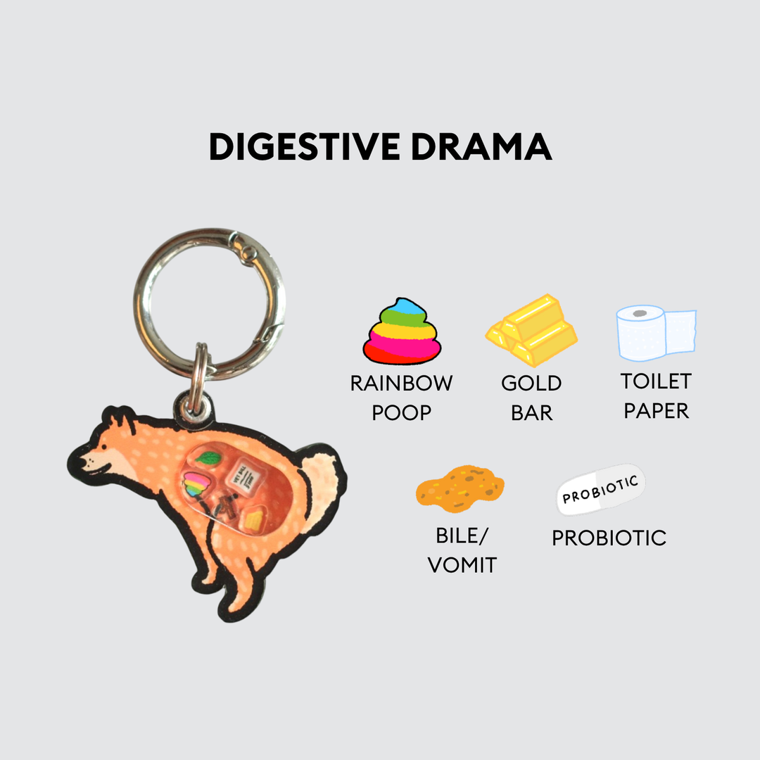 Shiba Inu Dog Pooping Shaker Charm