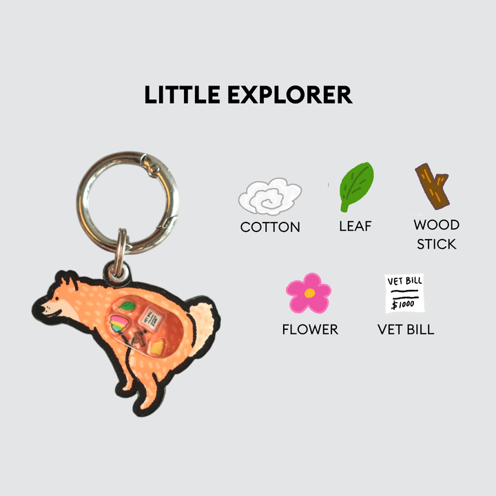 Shiba Inu Dog Pooping Shaker Charm