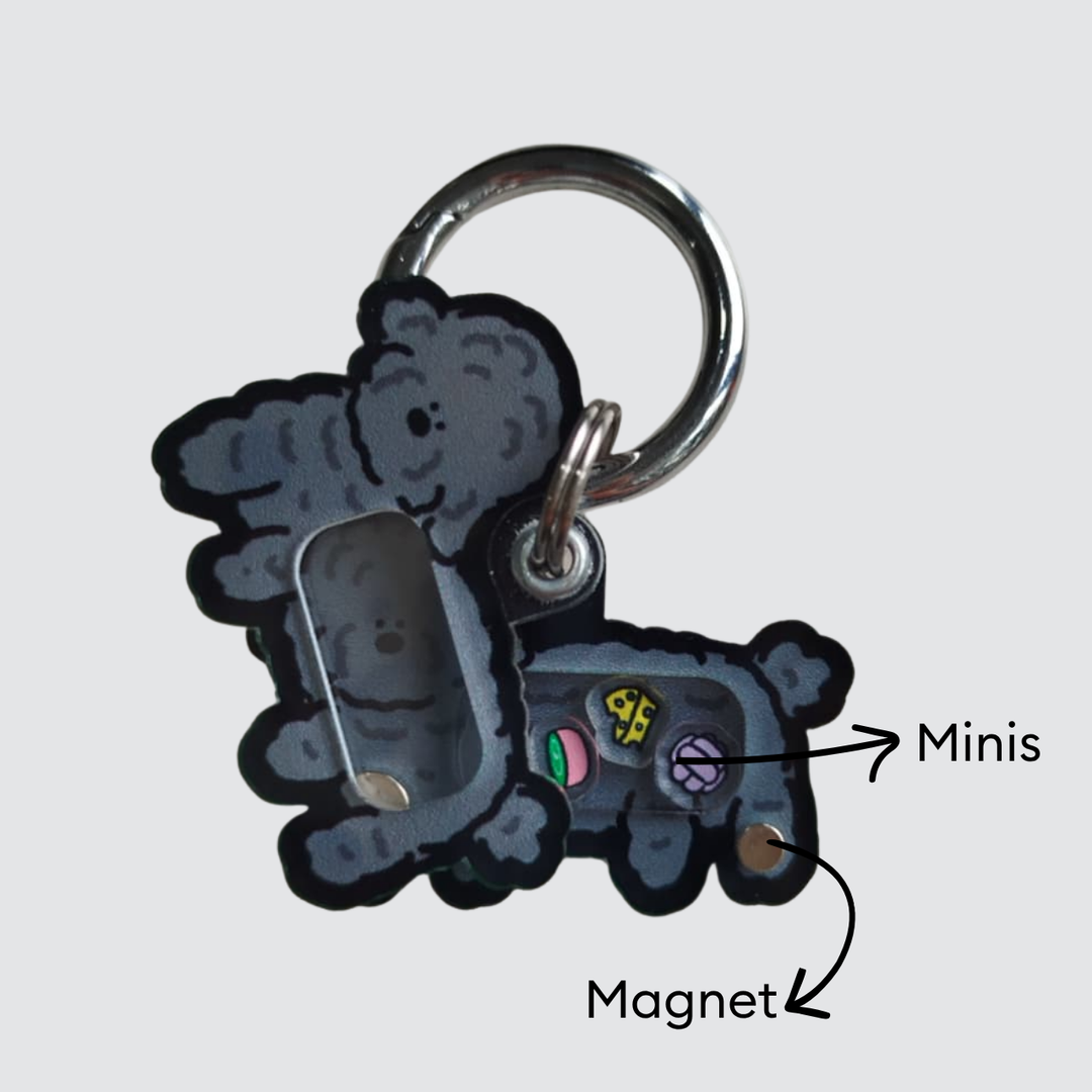 Silver Poodle Shaker Charm