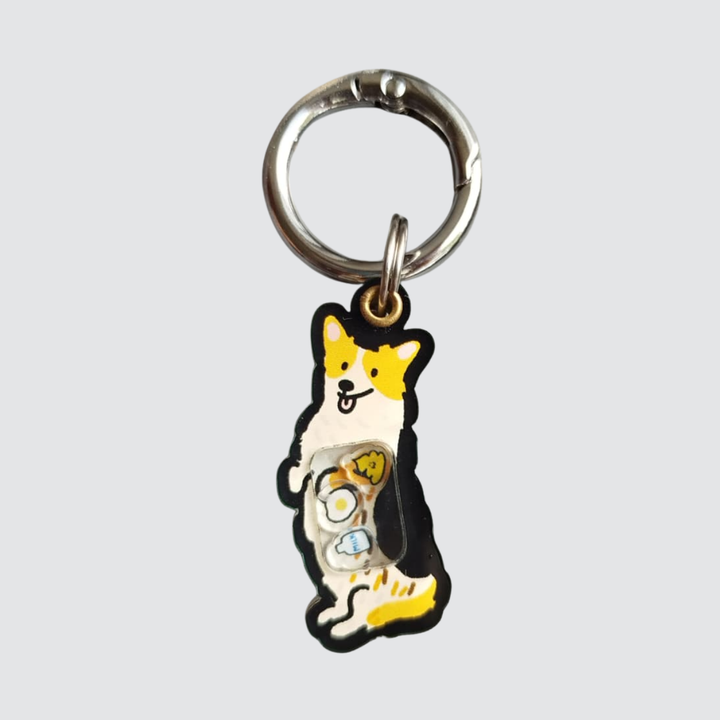 Tricolor Corgi Shaker Charm