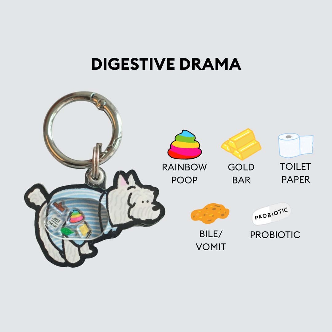 Westie Dog Pooping Shaker Charm