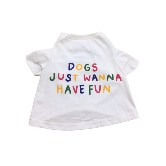 DOGS JUST WANNA HAVE FUN T-SHIRT | Pet t-shirt | Brown & Butter x MOMO+NOBU