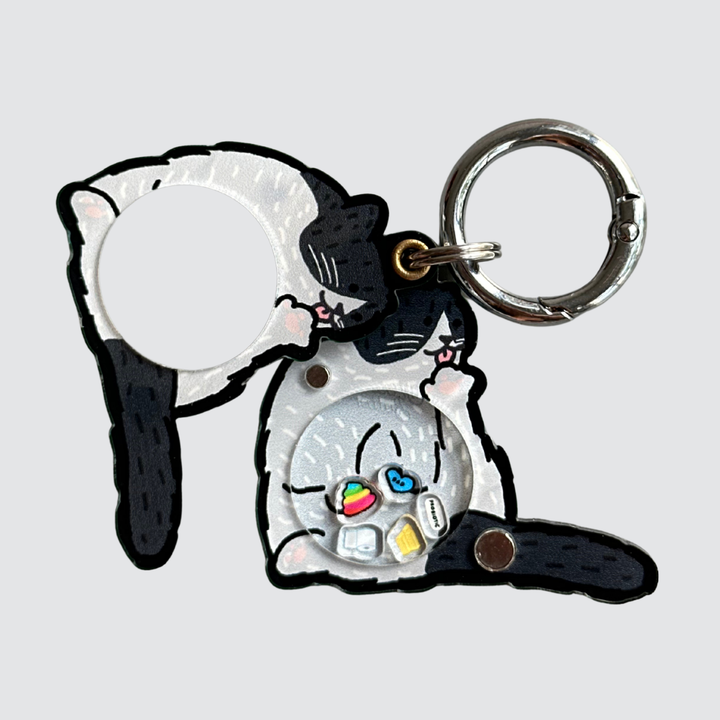 White And Grey Cats In The Act Shaker Charm