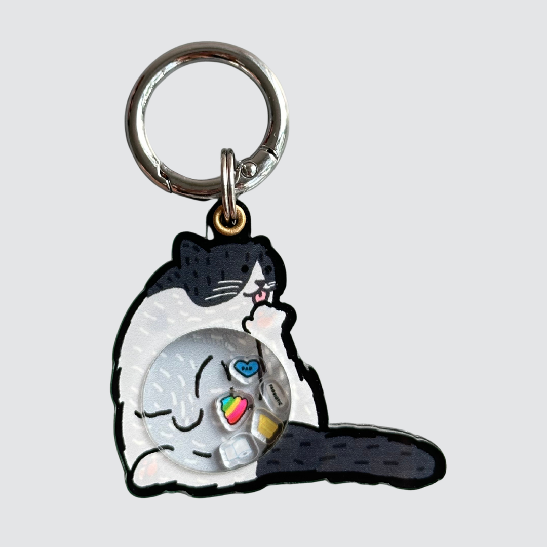 White And Grey Cats In The Act Shaker Charm
