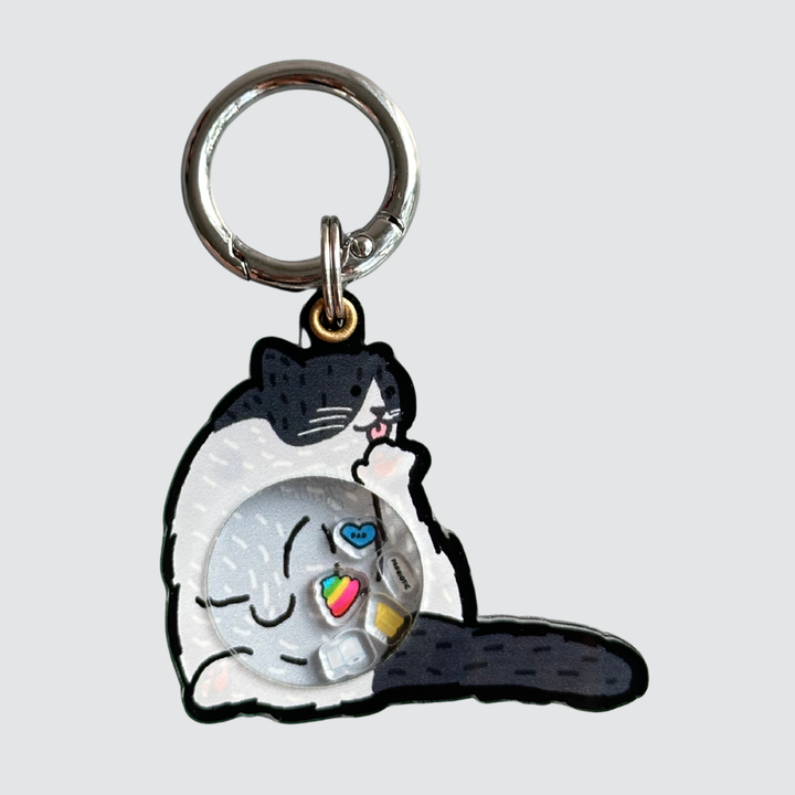 White And Grey Cats In The Act Shaker Charm