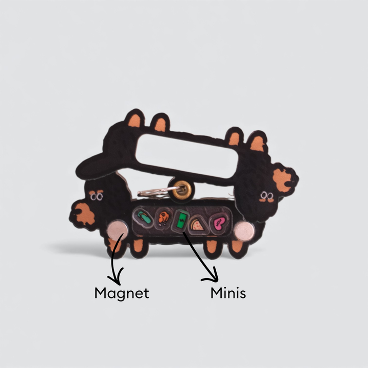 Wire-Haired Dachshund Shaker Charm