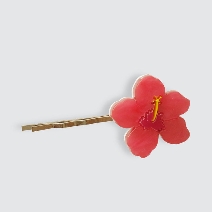 Hibiscus Hair Clip (August Birthflower)