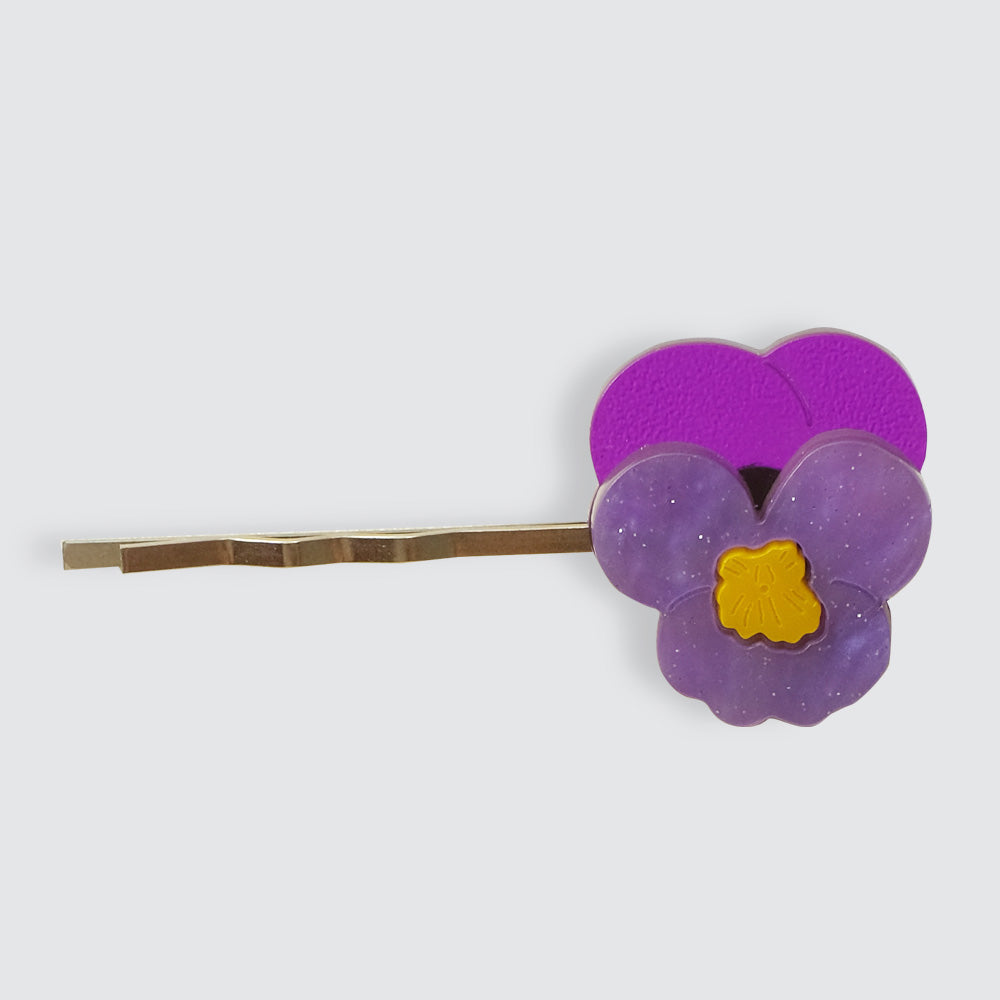 Violet Hair Clip (February Birthflower)