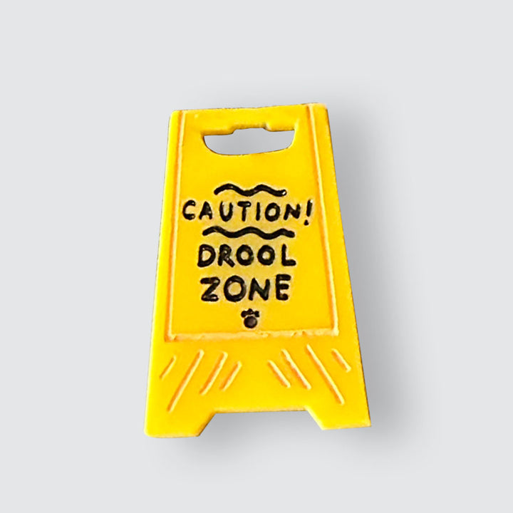 Caution Drool Zone Charm