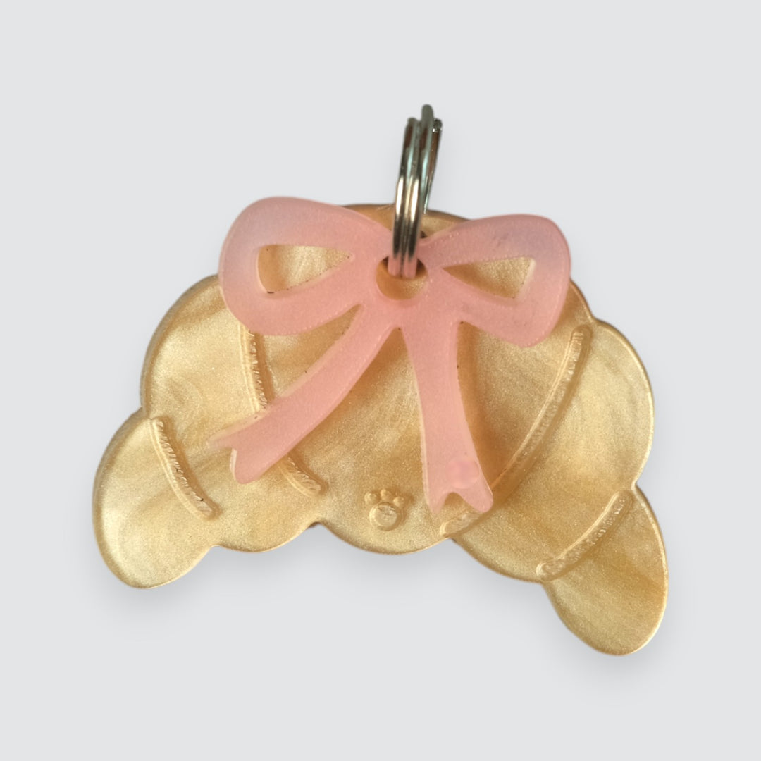 Croissant with Pink Bow Charm