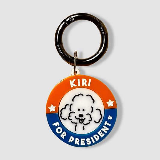 FOR PRESIDENT DOODLE | Personalised portrait & pet tag (with name)