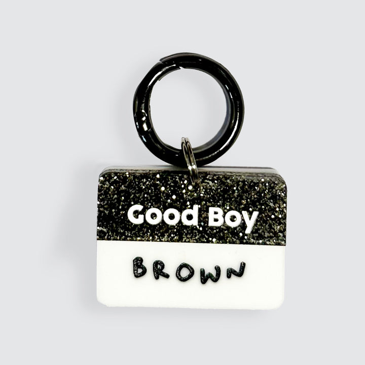 Glitter Good Boy / Good Girl Customised Tag