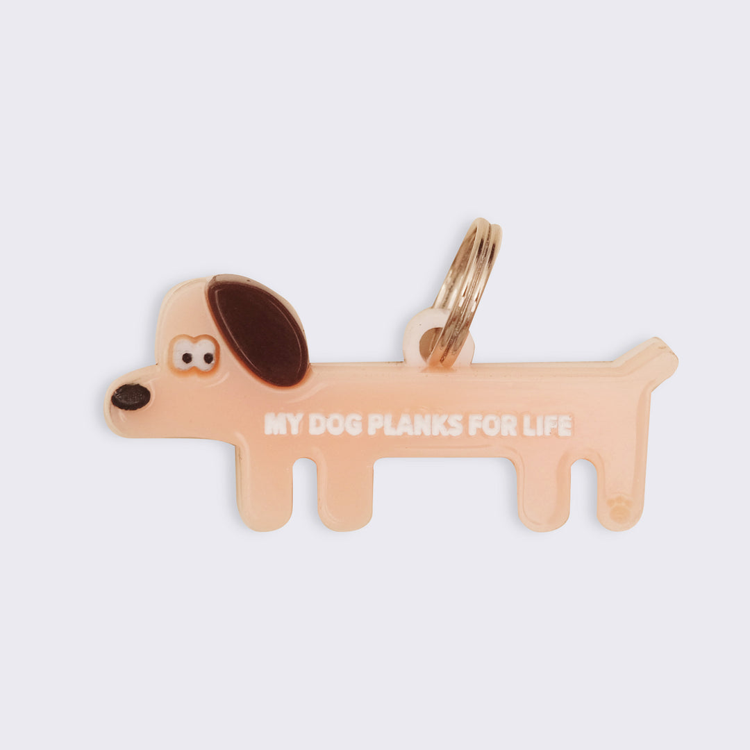 My Dog Planks For Life Charm