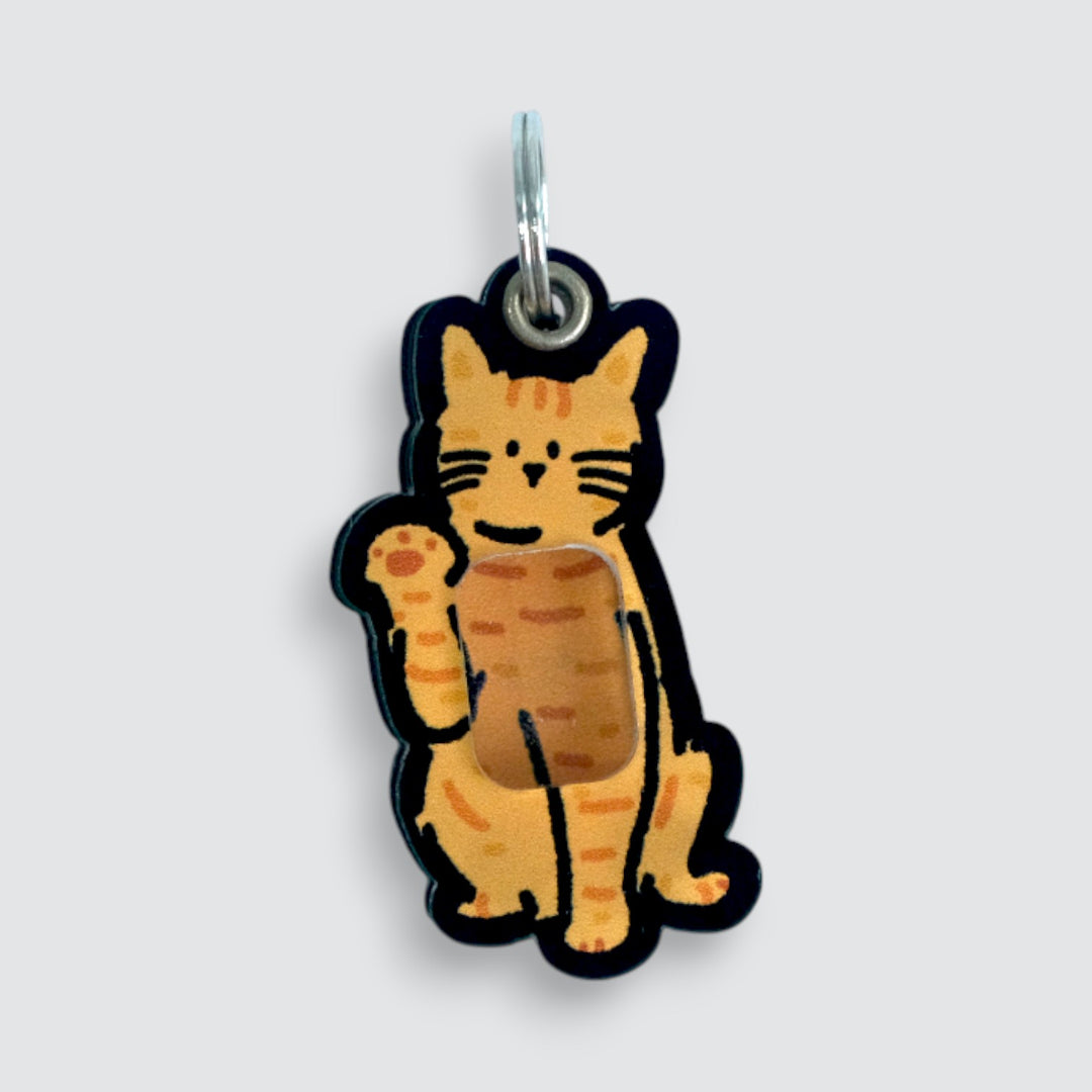 Orange Cat Shaker Charm