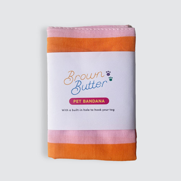 Tangerine Dream (Pink & Orange Stripe Bandana)
