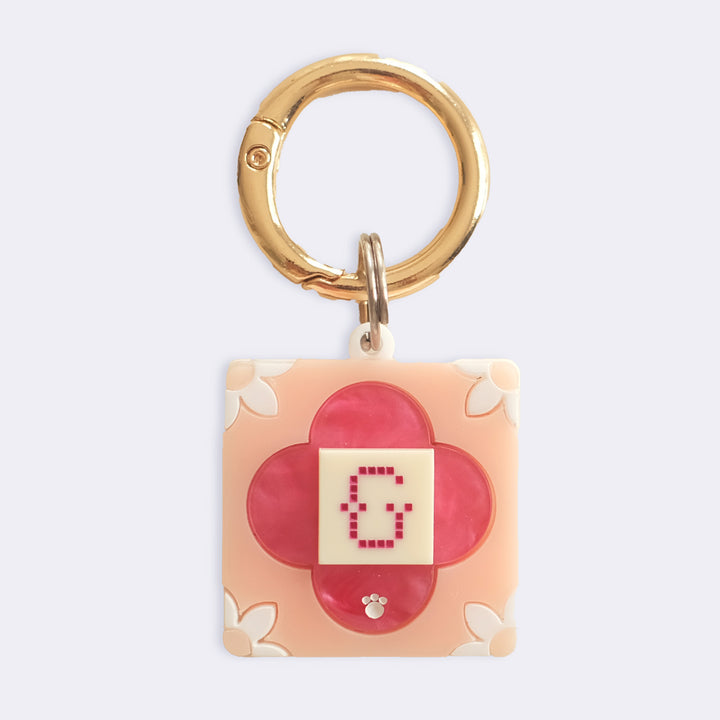 Peranakan Tiles Pink Customised Tag