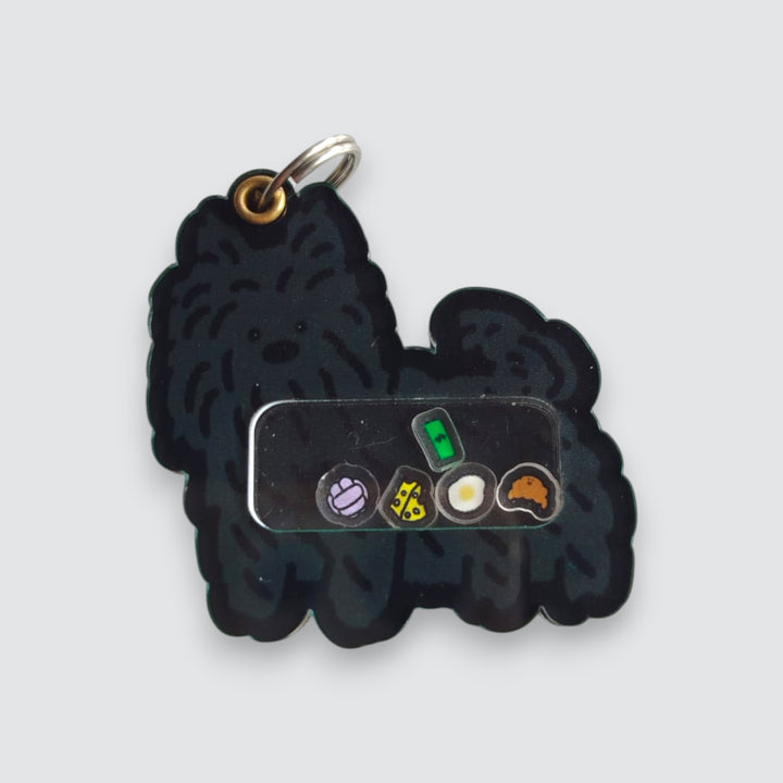 Black Pomeranian Shaker Charm