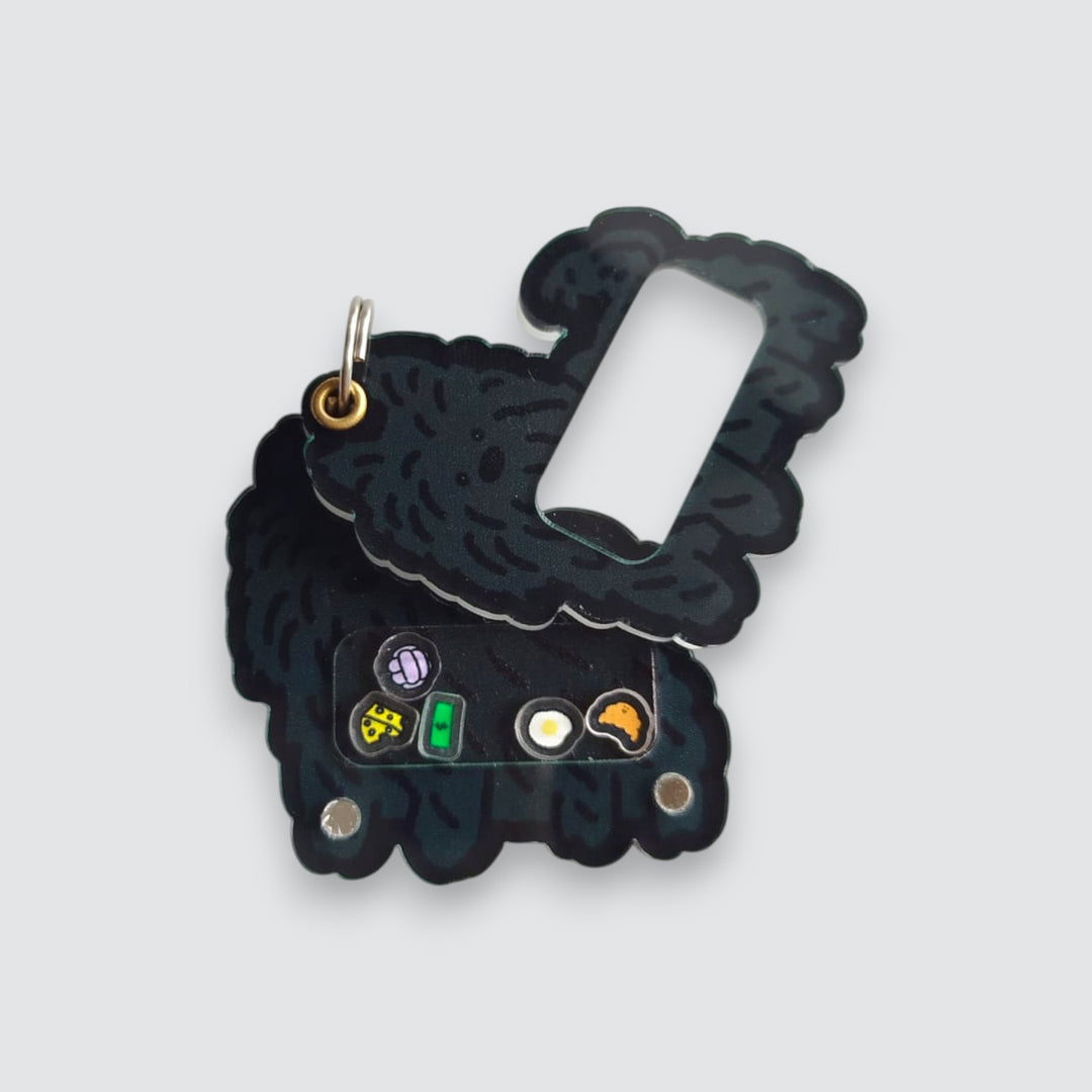 Black Pomeranian Shaker Charm