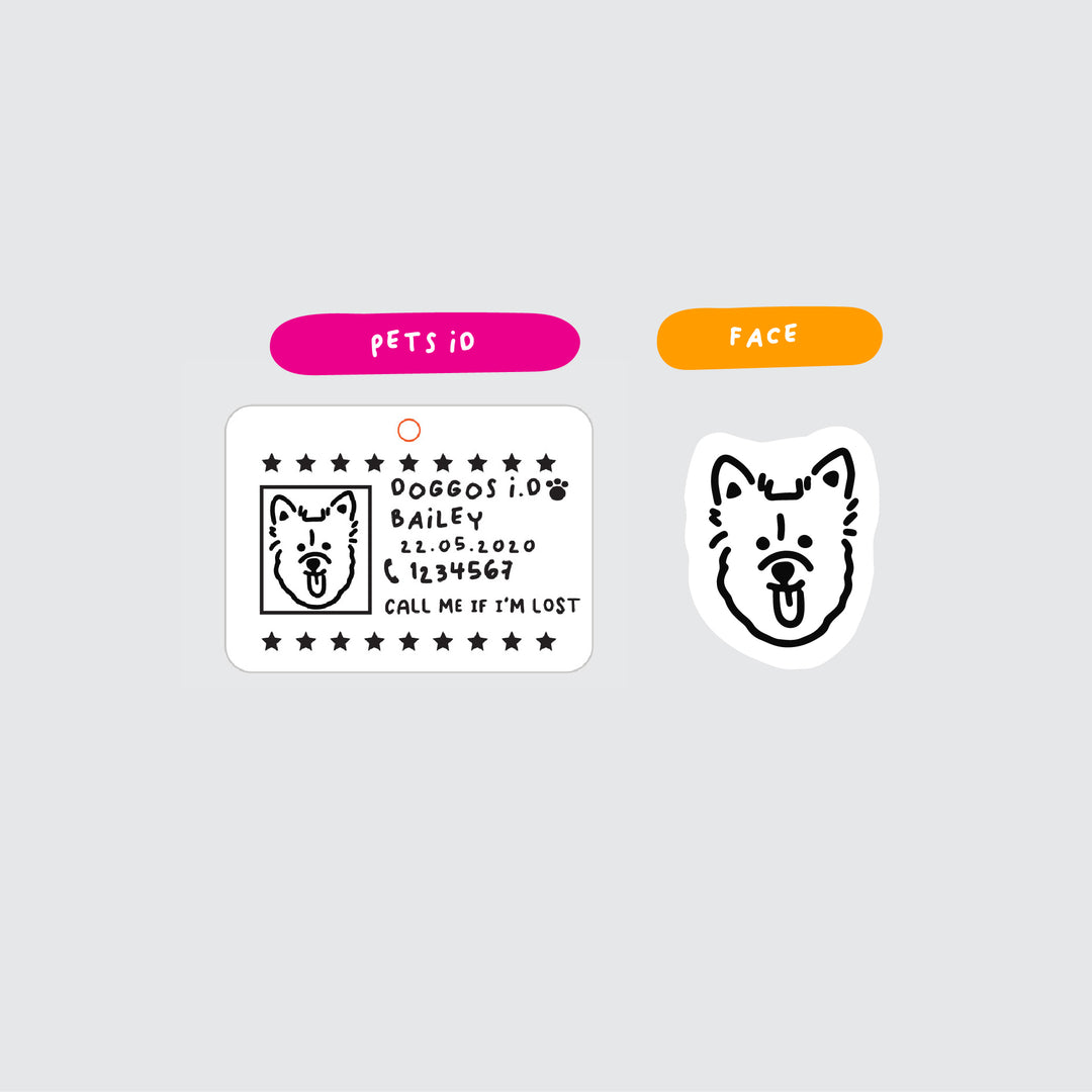 Doodle Bundle Customised Portrait Tag