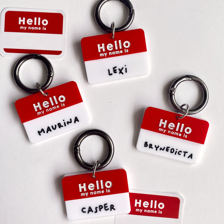 Hello My Name Is Customised Tag